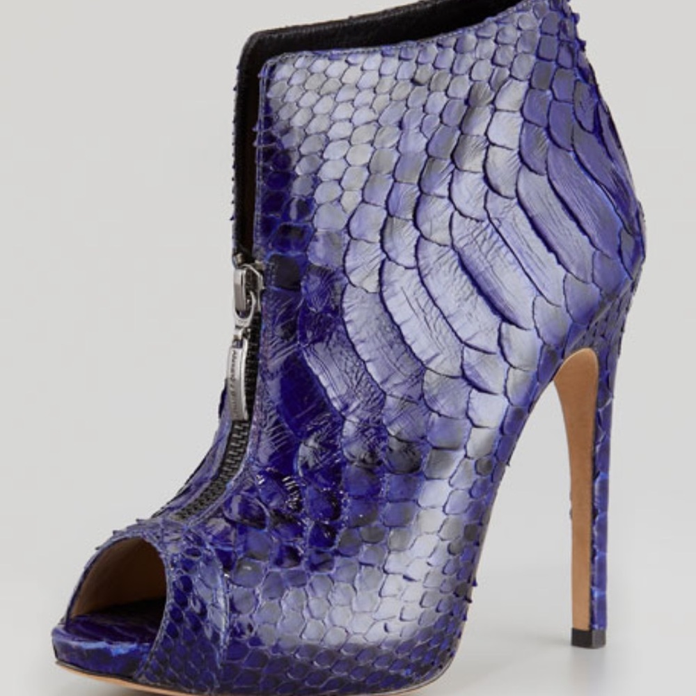 Alexandre Birman Twilight Blue Python Booties! - image 1